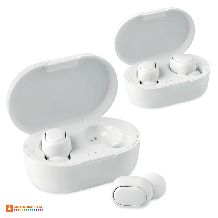 casti audio earphones promotionale din plastic reciclat mo6252