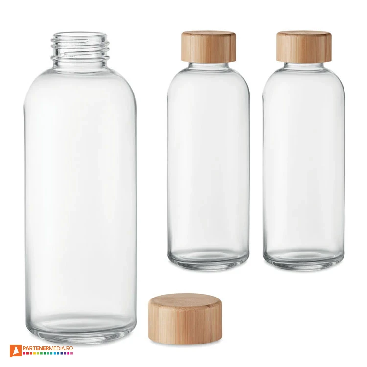 sticle de baut de 650 ml cu capac din lemn mo6426
