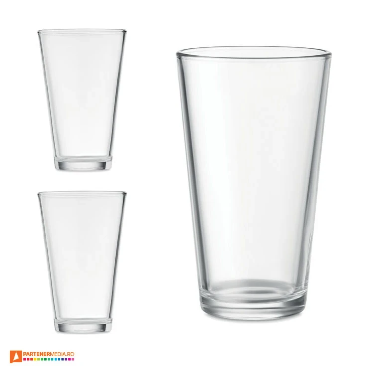pahare conice promotionale din sticla de 300 ml mo6429