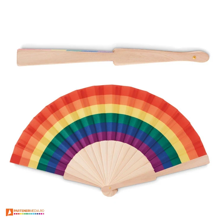 evantaie multicolore cu brate din lemn mo6446 evantaie multicolore cu brate din lemn mo6446 poza 1