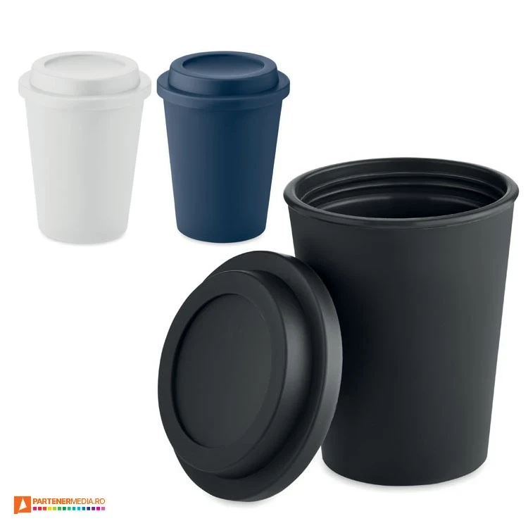 pahare din plastic de 300 ml cu capac mo6583