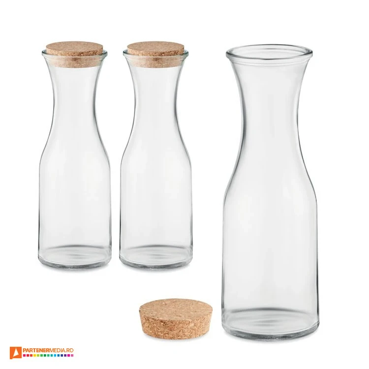 carafe de 1000 ml din sticla cu dop din pluta mo6655