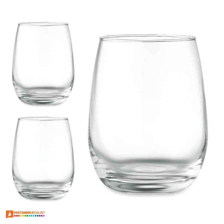 pahare transparente din sticla de 420 ml mo6657