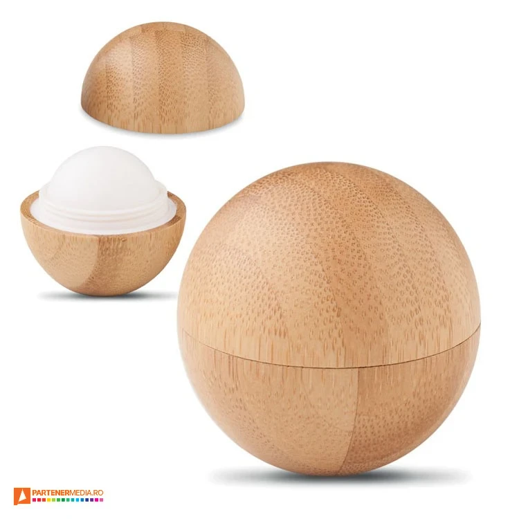 balsamuri de buze in cutii rotunde din lemn mo6753 poza 1
