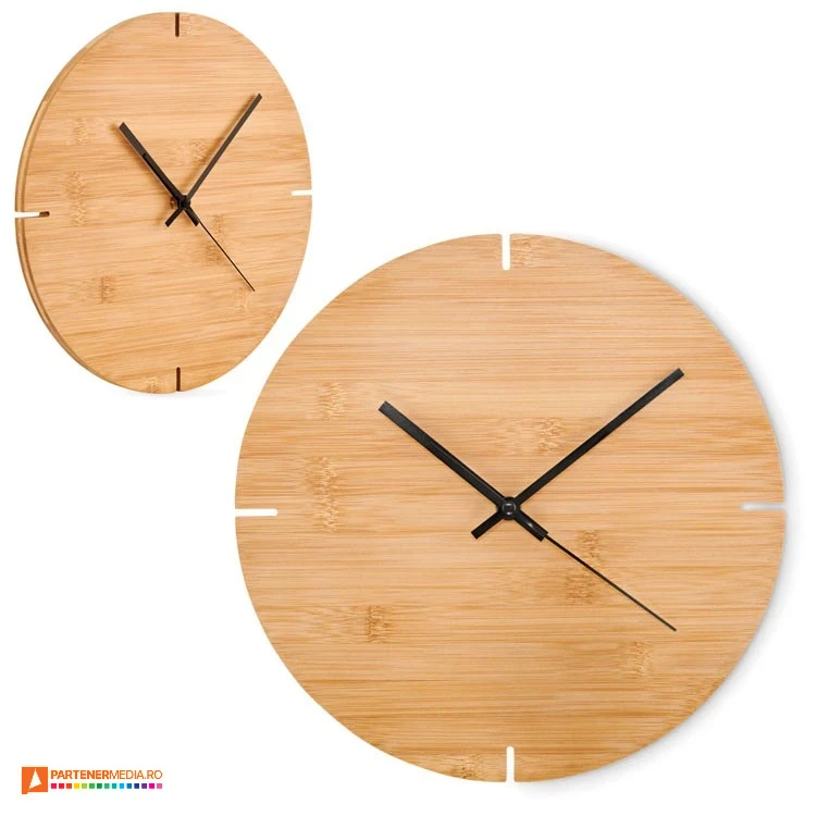 ceasuri de perete din lemn de bambus mo6792 poza 1