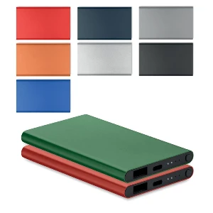 powerbank uri colorate din aluminiu reciclat de 4000 mah mo6825
