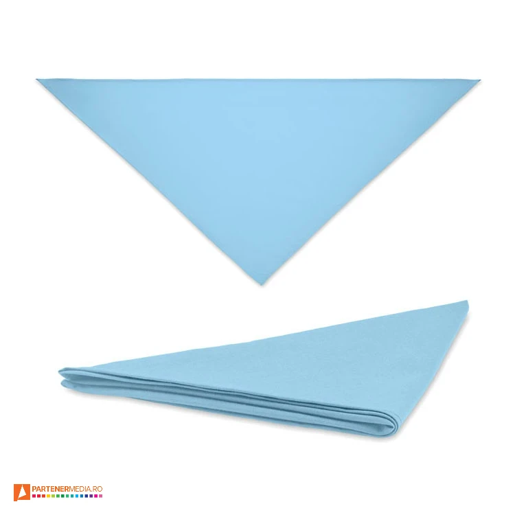 bandane bleu promotionale triunghiulare din bumbac si poliester mo6876 poza 8
