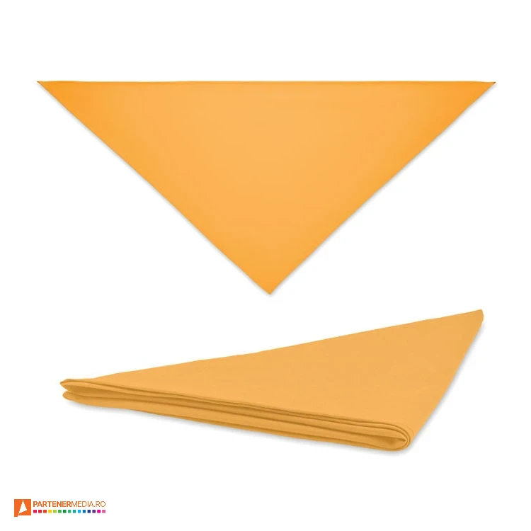 bandane galbene promotionale triunghiulare din bumbac si poliester mo6876 poza 9