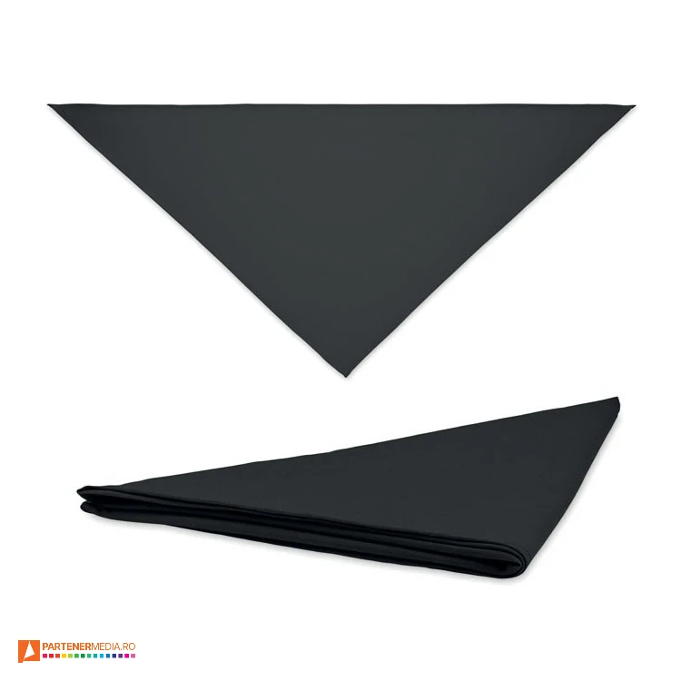 bandane negre  promotionale triunghiulare din bumbac si poliester mo6876 poza 10