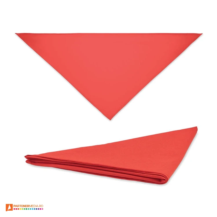 bandane rosii promotionale triunghiulare din bumbac si poliester mo6876 poza 3
