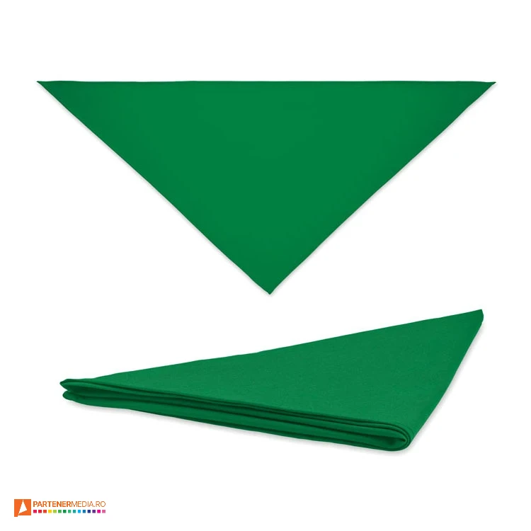 bandane verzi promotionale triunghiulare din bumbac si poliester mo6876 poza 4
