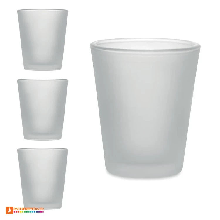 Pahare promotionale cu capacitate de 44 de ml din sticla mata pahare mici din sticla de 44 ml mo6920