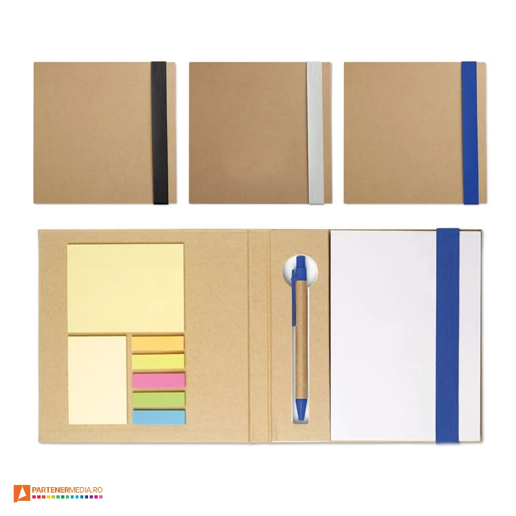 notebook uri cu pix si etichete colorate mo8183