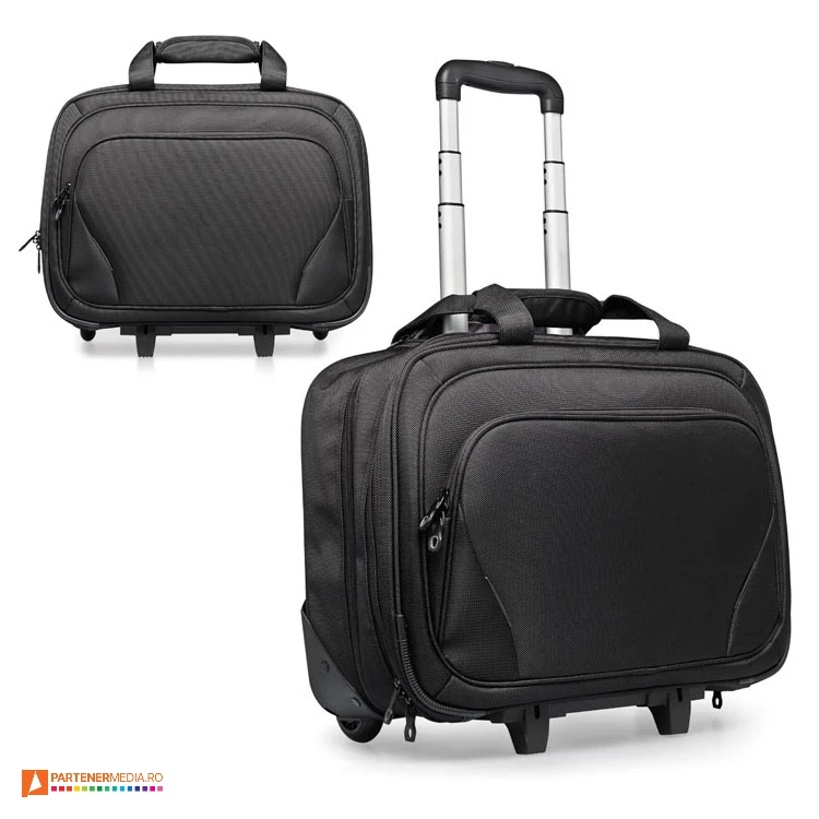 genti de tip troler cu 2 roti si buzunar de laptop mo8384 poza 1