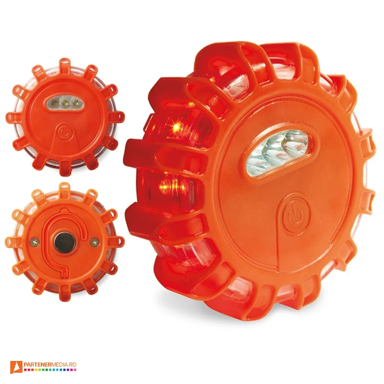 Dispozitive luminoase promotionale cu 5 LED-uri si suprafata magnetica lanterne de siguranta mo8678