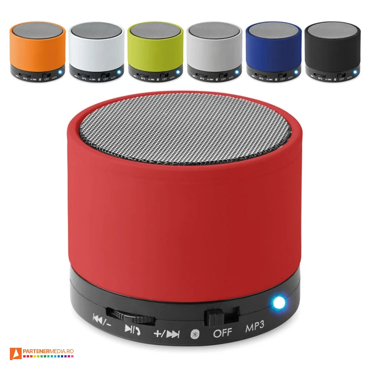 boxe audio promotionale portabile cu forma rotunda din plastic mo8726