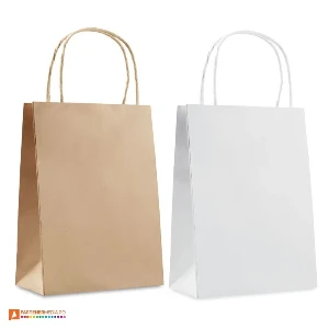 pungi mici din hartie reciclata cu manare din hartie rasucita mo8807