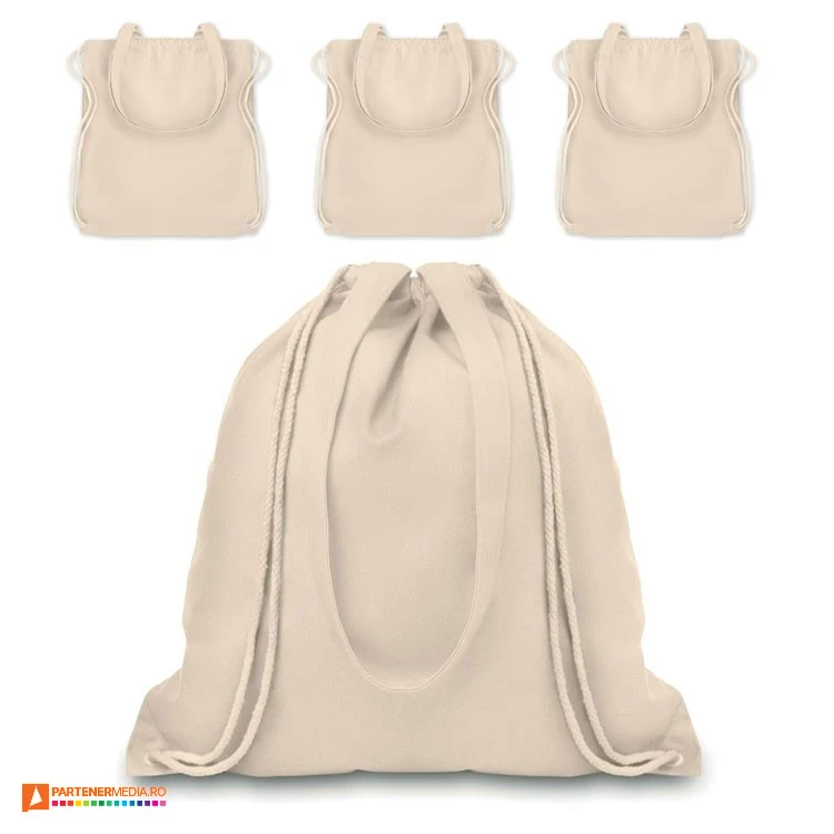sacose crem cu snururi duble drawstring mo9040