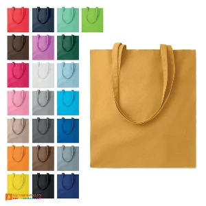 sacose colorate din bumbac cu manere lungi mo946