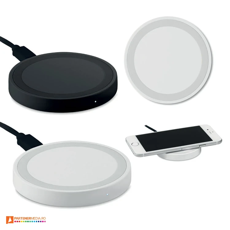 incarcatoare promotionale wireless rotunde de 5w mo9446