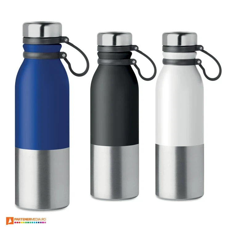 sticle termoizolante de 600 ml cu maner din silicon mo9539