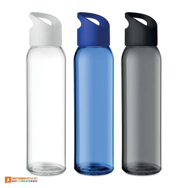 sticle promotionale de 470 ml cu capac cu agatatoare mo9746