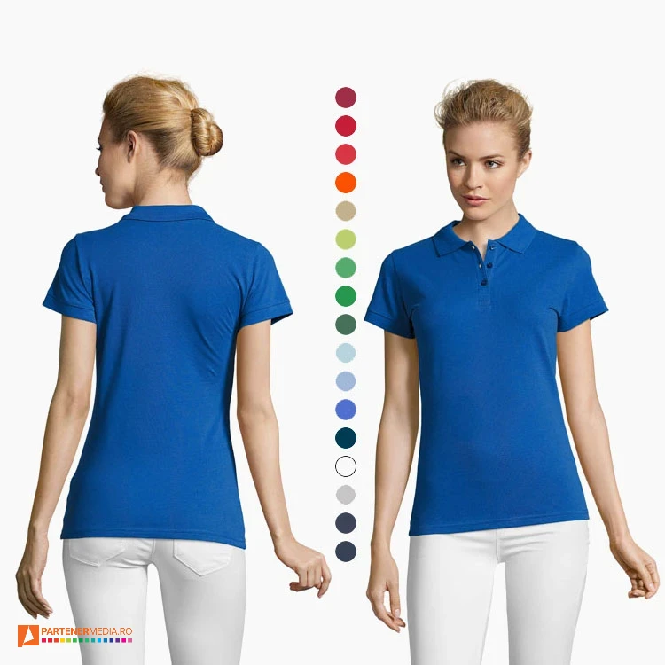 tricouri polo promotionale de dama din bumbac pique de 180 grame s11347 poza 1