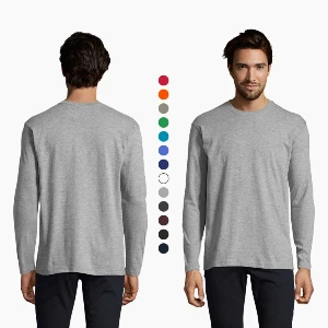 tricouri colorate barbatesti cu maneci lungi si guler rotund s11420