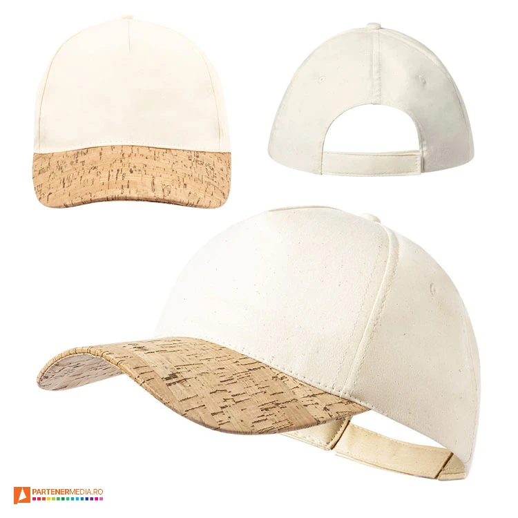 sepci unisex din bumbac organic cu parasolar din pluta 1033 poza 1