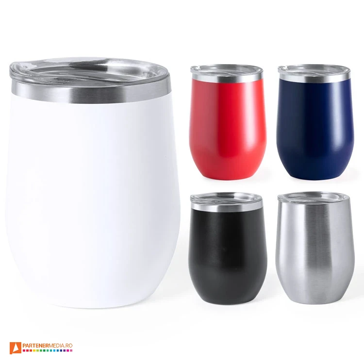 pahare termoizolante promotionale de 350 ml din otel inoxidabil 1047 poza 1