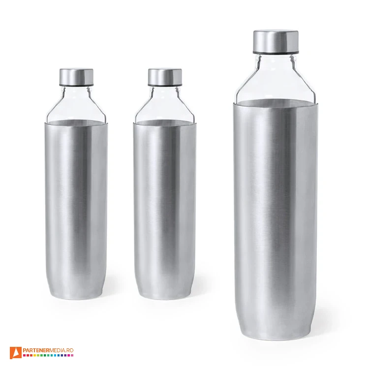 Bidoane promotionale din otel inoxidabil si sticla, cu capacitate de 850 ml bidoane din sticla si otel inoxidabil de 850 ml 1389