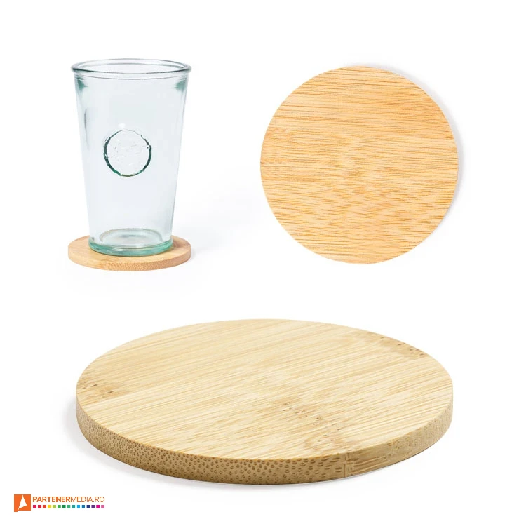 suporturi de pahare de tip coaster din lemn de bambus 1749 poza 1