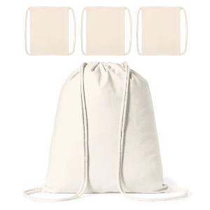 rucsacuri drawstring promotionale crem din bumbac 1835