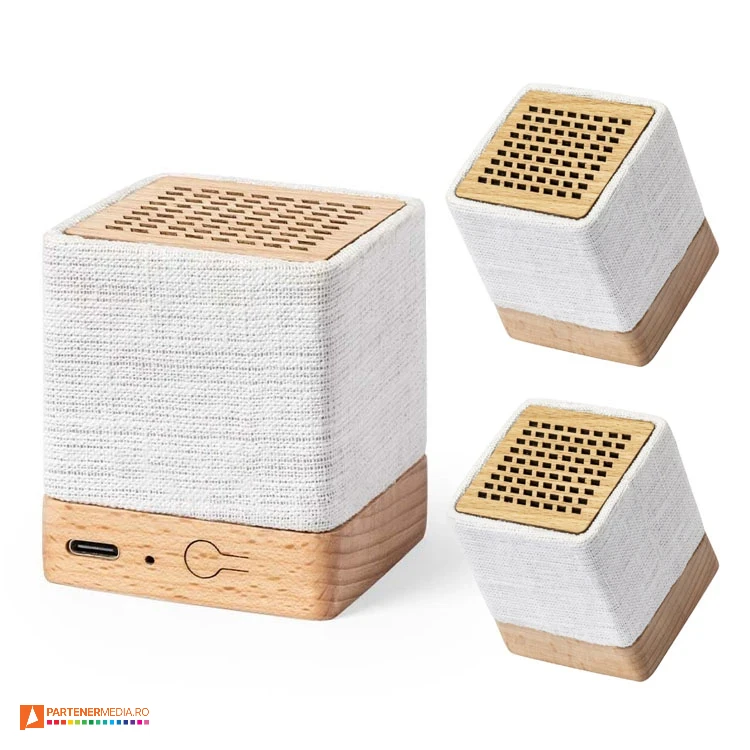 boxe audio promotionale din lemn si canepa 1974