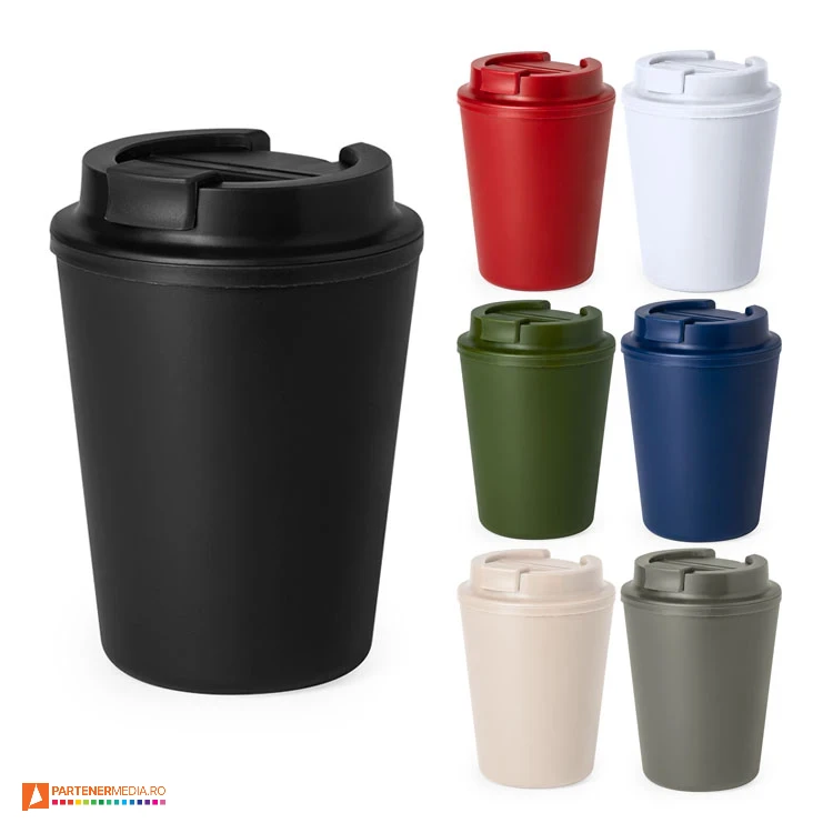 pahare termoizolante din plastic cu forma conica 20196 poza 1