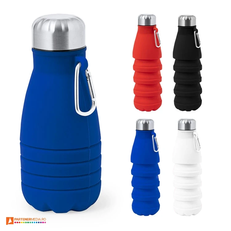 sticle pliabile colorate din silicon de 550 ml 20209 poza 1