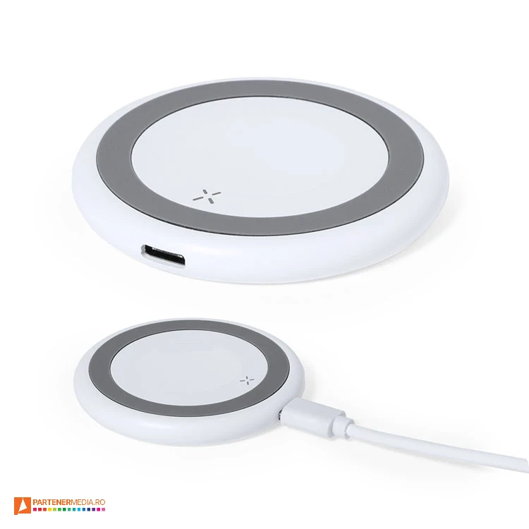 Incarcatoare wireless cu putere de 15W, in cutie de cadou din carton kraft incarcatoare wireless rotunde de 15w 20265