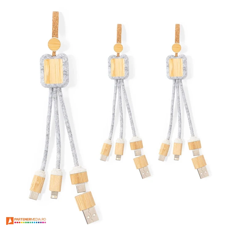 cabluri usb promotionale cu elemente din lemn 20275 cabluri usb promotionale cu elemente din lemn 20275 poza 1
