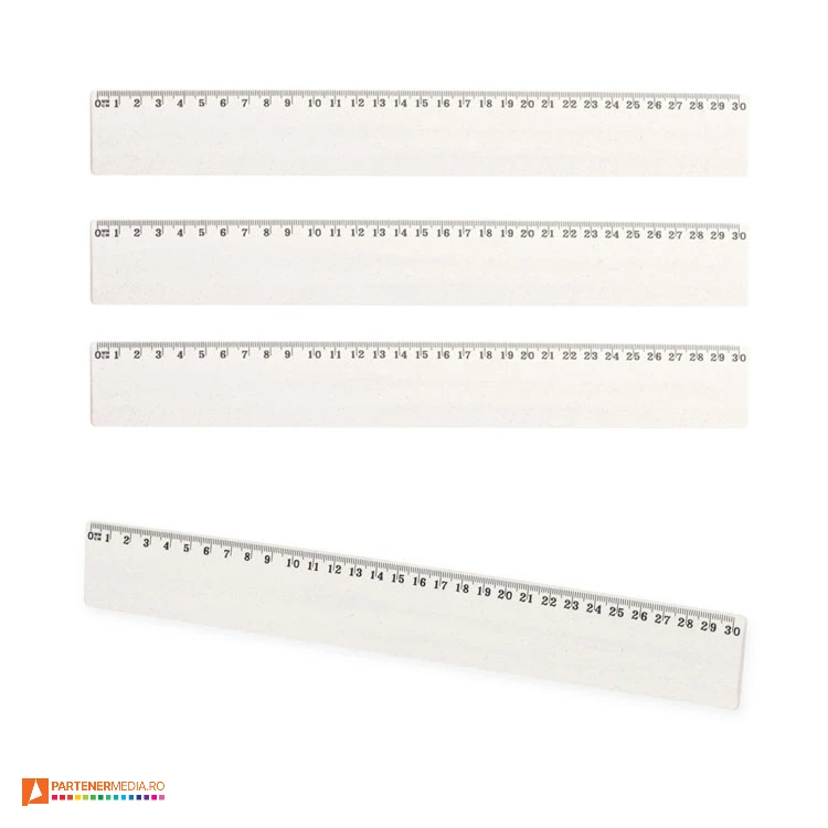 rigle ecologice de 30 cm din plastic biodegradabil 20379 poza 1