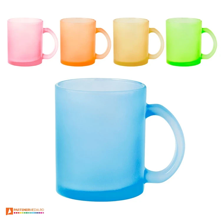 cani promotionale colorate din sticla cu design clasic 20516 poza 1