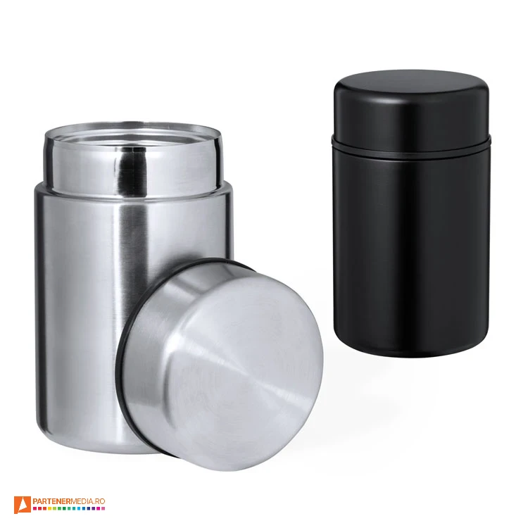 Recipiente termoizolante cu capacitate de 600 ml si capac cu filet recipiente metalice de 600 ml 20613