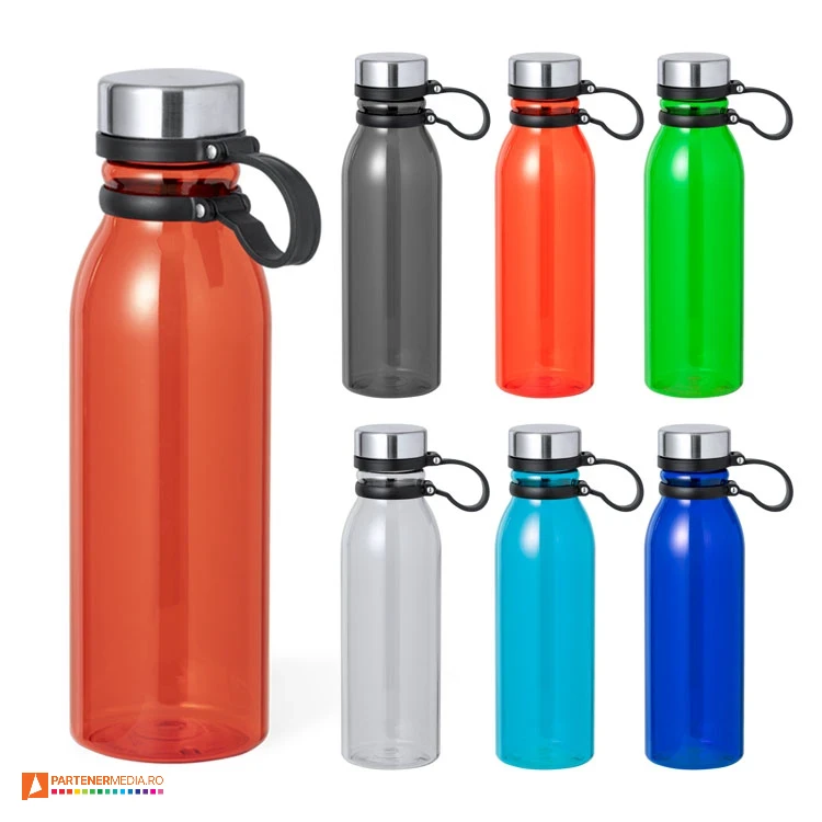 Bidoane din plastic reciclat cu capacitate de 830 ml si maner de transport bidoane promotionale colorate de 830 ml 20723