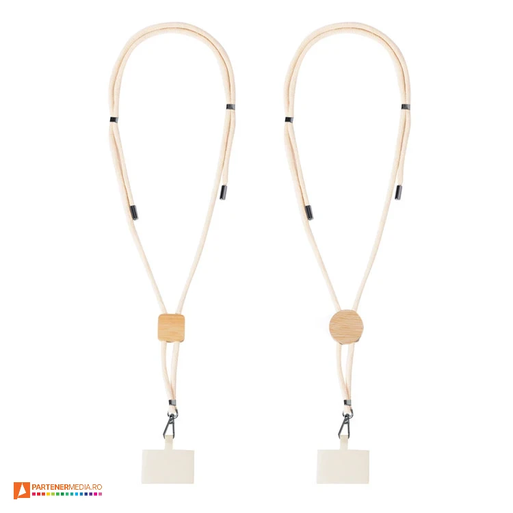 snururi lanyard pentru telefoane cu element din lemn de bambus 20746 snururi lanyard pentru telefoane cu element din lemn de bambus 20746 poza 1