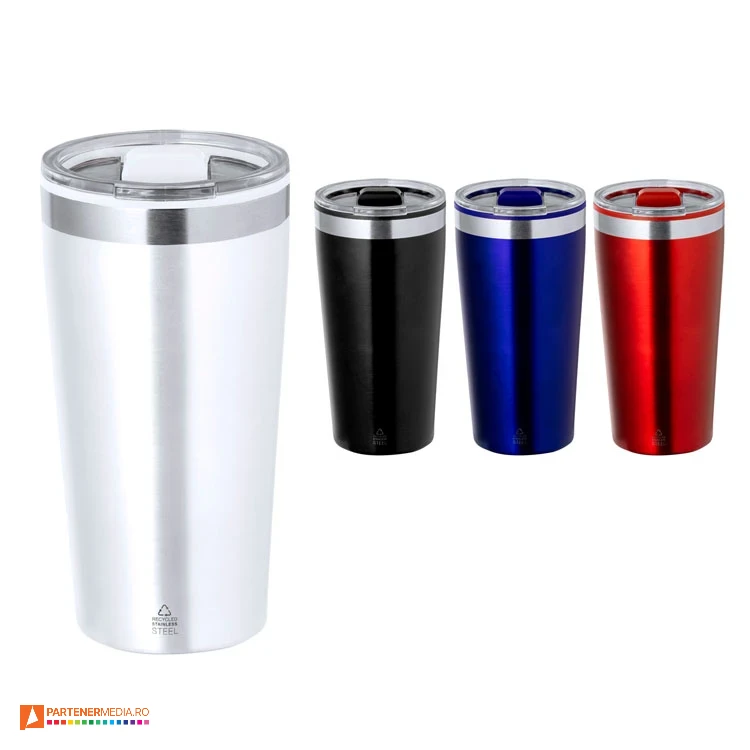 pahare promotionale termoizolante din otel inoxidabil reciclat 20783 poza 1