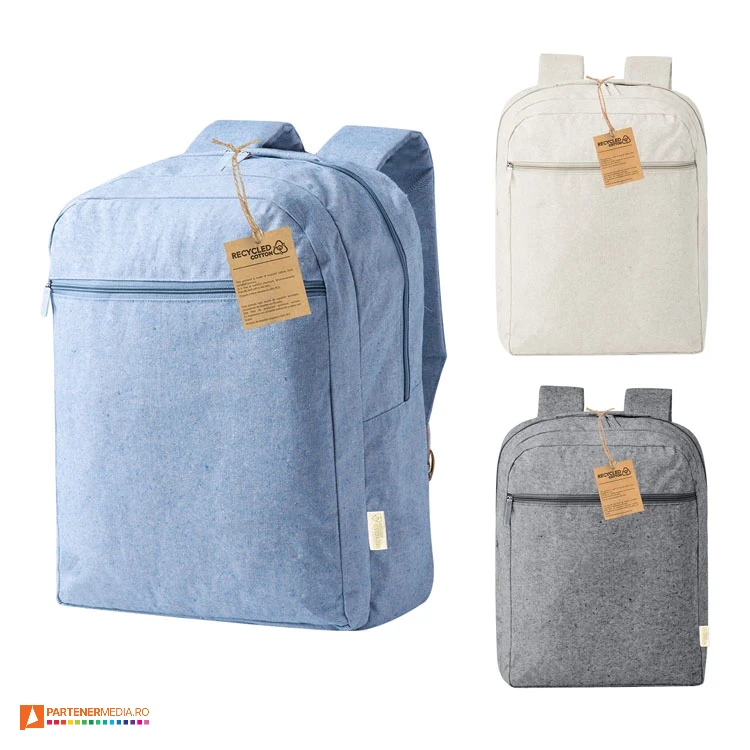 Rucsacuri de laptop cu compartiment principal cu inchidere prin fermoar dublu rucsacuri ecologice din bumbac cu buzunar de laptop 20901