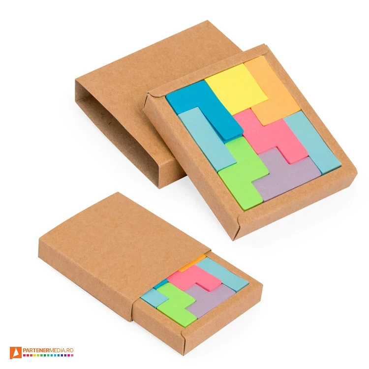 Seturi de 200 de etichete colorate, in cutie din carton reciclat seturi de etichete de tip semn de carte 20921