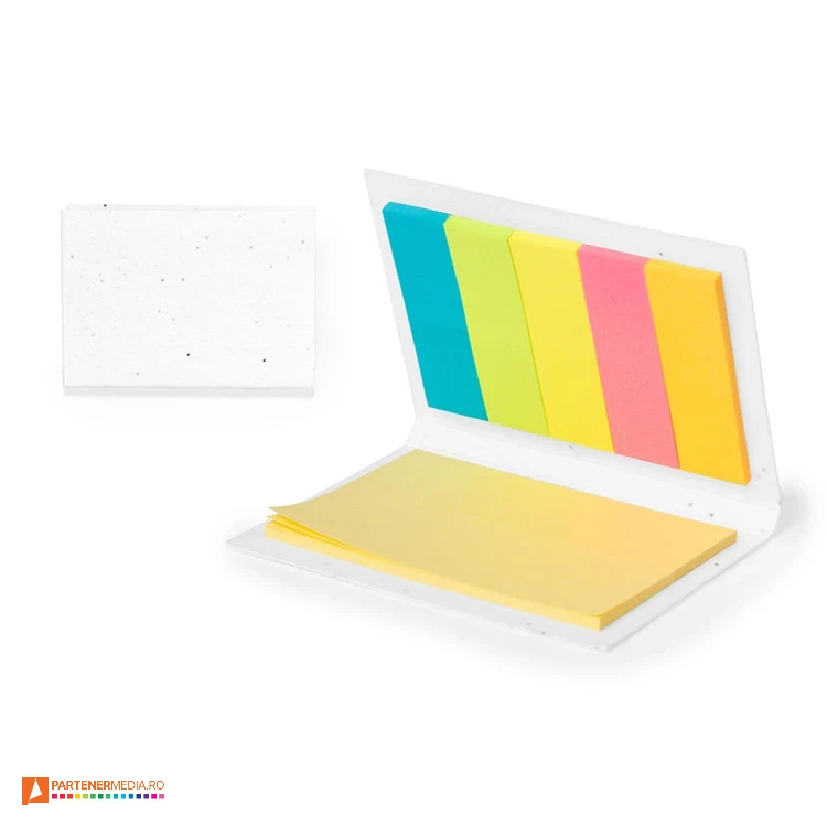 Blocnotes-uri cu coperti realizate din hartie cu seminte de petunie si design clasic blocnotes cu etichete colorate semn de pagina 20948