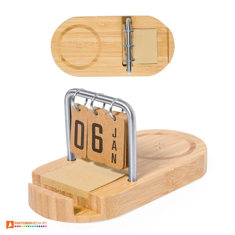 incarcatoare wireless cu calendar si suport de telefon 21059