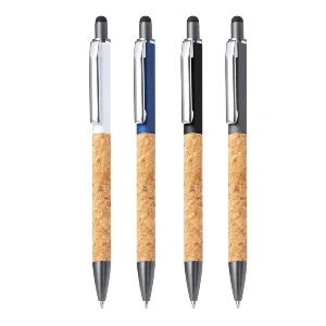 pixuri promotionale din plastic si pluta cu varf touch pen 21075