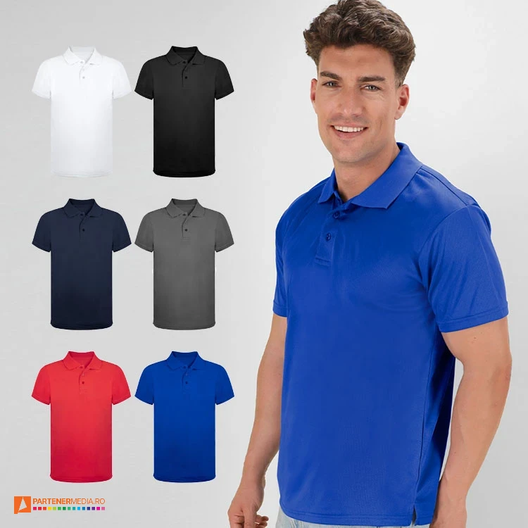 tricouri polo unisex din poliester de 160 grame 21154 poza 1